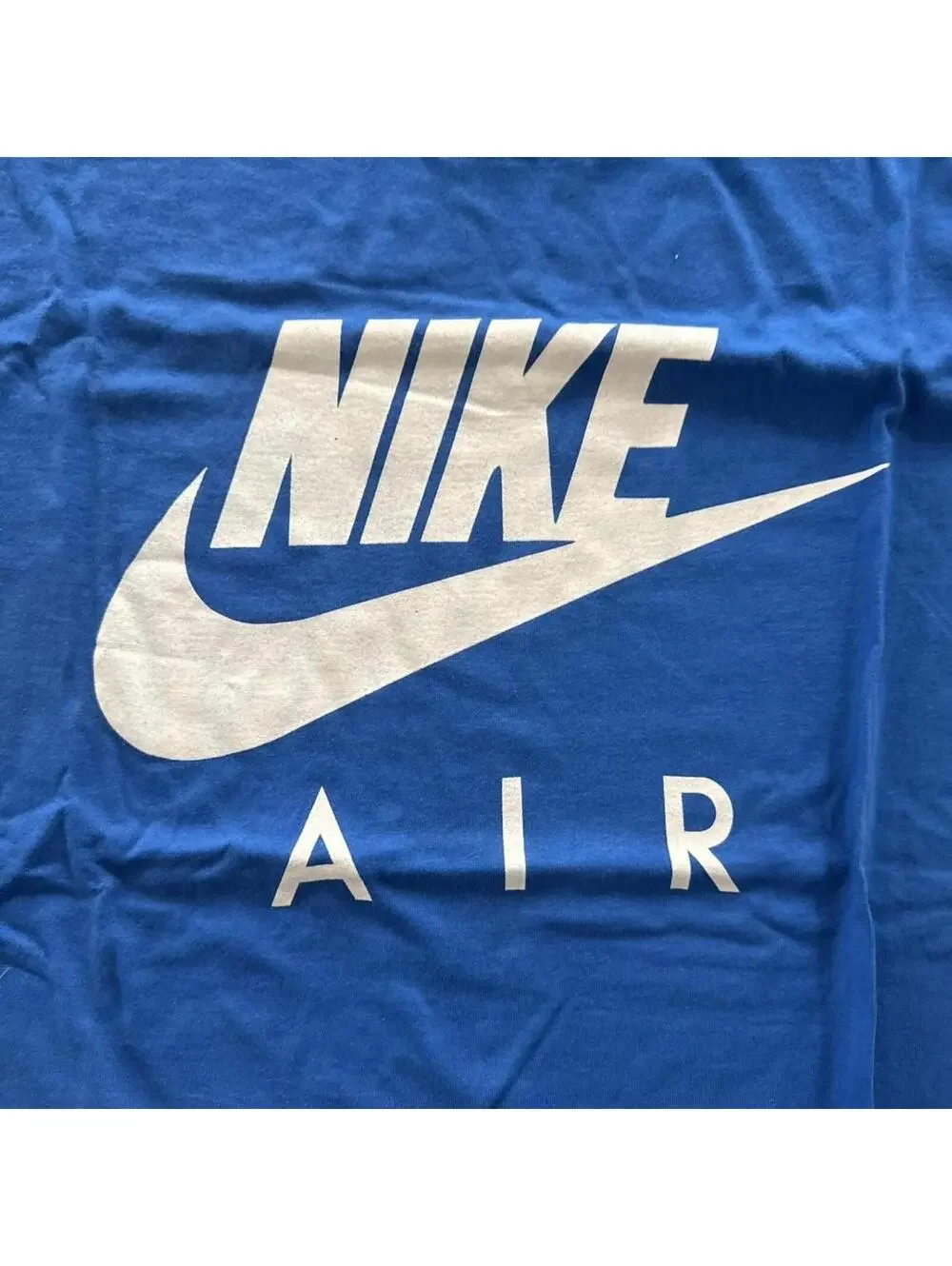 Vintage Nike Air Swoosh blue T Shirt Tee 90s Single Stitch Size L. Not Faded